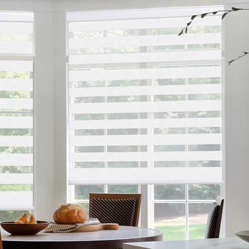 GHV Zebra Blinds Windows�R�[�h�t���u���b�N�A�E�g �f���A�����C���[ �v���C�o�V�[�V�F�[�h ���Ɩ�̃z�[���I�t�B�X�p���C�g�R���g���[�� (�z���C�g�A78.7 cm (W) x 162.6 cm (H))