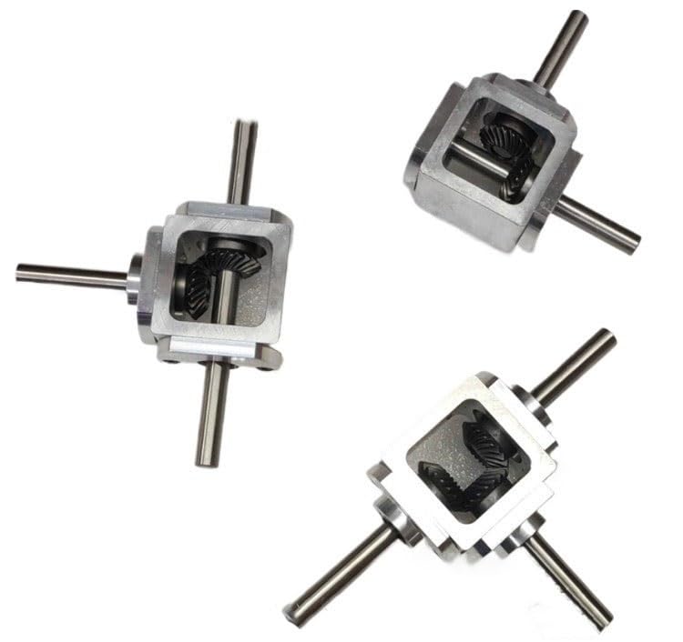 Reductor de engranaje cónico espiral 1:1, transmisión angular de 20 dientes y eje de 8mm 3