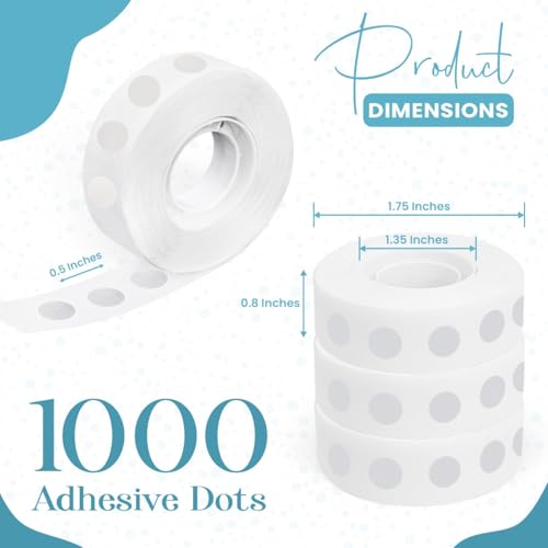Balloon Sticky Dots Double Sided – 1000 PCS Balloon Tape for Arch, Balloon Stickers for Wall, Removable Adhesive Dots for Crafts, Party, and DIY Decorations - Image 3