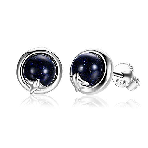 Boucles d'oreilles pierres de sable bleu le cadeau d'anniversaire chic pour femme