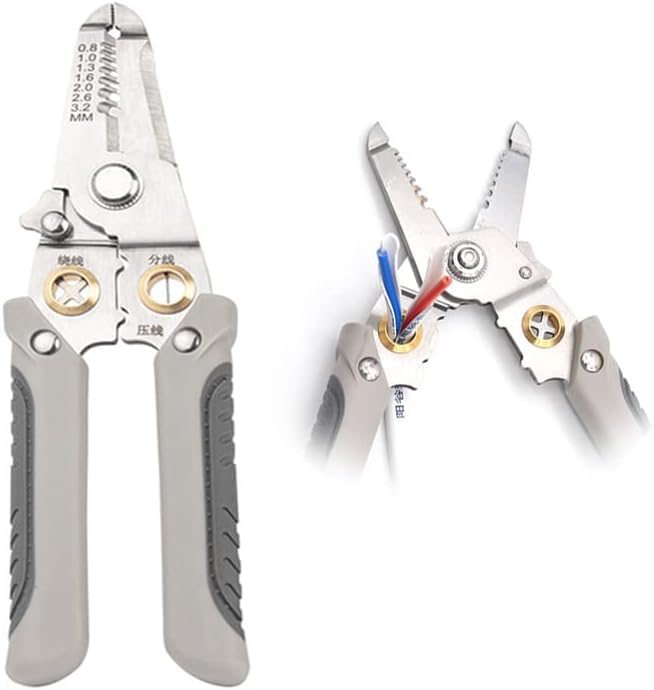 Snivy Multifunctional Wire Stripper Crimper Cable Cutter Pliers,10-22 AWG Wire Splicer Cable Stripper Multipurpose Wire Stripping Tool Electrical Wire Pliers with Screw Cutter (B0DHD29C22) Amazon Price History, Amazon Price Tracker