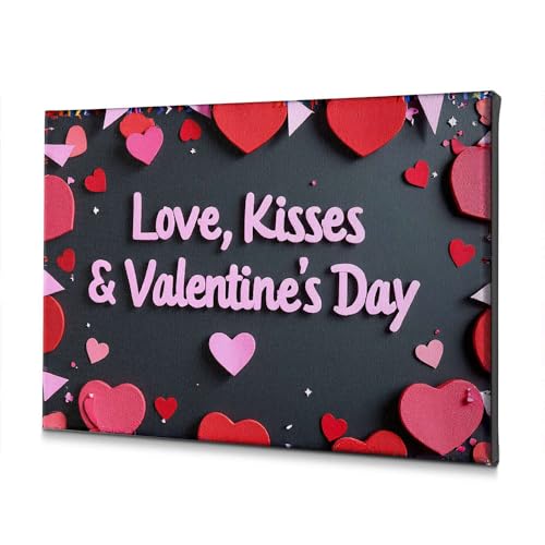 Impression sur toile salle de bain Love Kisses décoration murale moderne 40x60cm