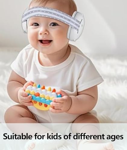 Image of Baby Ear Muffs, 1 Set Baby Travel Essentials, Ear Muffs for Babies, Adjustable Headband Soft Ear Protection for Infants Toddlers Lightweight for Travel Sleep