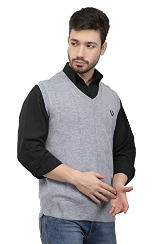 Image of Kvetoo V Neck Sleeveless Winter Wool Sweater for Men