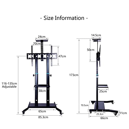 Soporte móvil de piso para TV ajustable EliteBloom miniatura 2