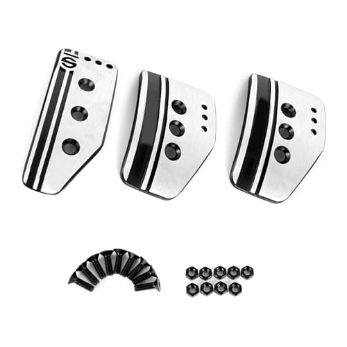 KMGDM Aceleradores de reposapiés, estribo, acelerador, frenos, pedales, para coche manual/automático con antideslizante