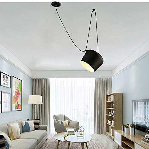 Lámpara de techo moderna E27 e iluminación decorativa ajustable de salón 7