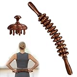 appareil de massage manuel vibrant LORESJOY Rodillo Masaje Muscular Madera, Masajeador Anticelulítico para Maderoterapia Corporal, Rodillo masaje moldear cuerpo, Espalda, Piernas, Cuello, Relajación muscular