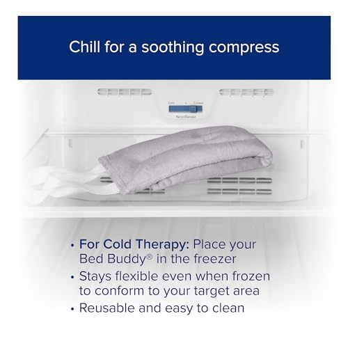 Image of Bed Buddy Hot and Cold Neck Wrap, Microwavable Heating Pad & Cold Pack for Neck, Sore Muscles - Moist Heat Therapy Wrap, Grey, Unscented