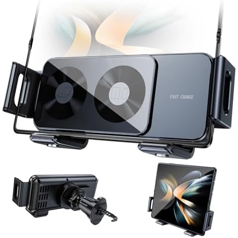 PANPHEN Wireless Car Charger for Samsung Z Fold 5 and iPhone Cover