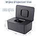 LEQXGO Baby Wipes Dispenser, Wipes Dispenser Baby Wipes Case, Baby Wipe Holder for Fresh Wipes, Non-Slip Wipes Case, Wipe Container with Sealing Design Lid (Black)