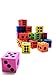 Qidiwin EVA Foam Dices, Colorful Dot Foam Dice for Kids, Building Toys,Educational Toys, Party Supplies, 6 Colors, 24 Pcs
