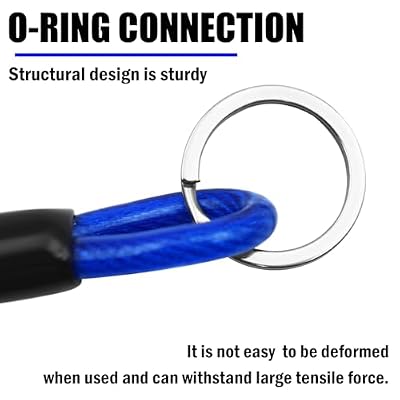 2Pack 6Ft Blue Trailer Breakaway Cable RV Brake Away Emergency Brake Cable