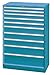 Lista / Stanley Black & Decker - XSHS1350-1002/CB - Stationary Full Height Modular Drawer Cabinet, 10 Drawers, 40 1/4 inW x 22 1/2 inD x 59 1/2 inH