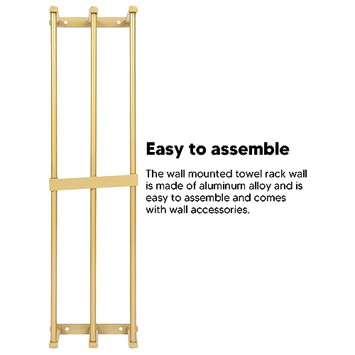 Toalheiro de Parede do Banheiro, Suporte de Toalha de Banho de Metal de Design Requintado Fácil de U