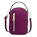 PERFECTHA Umhängetasche Für Damen, Kleine Damen-Umhängetasche Karten-Geldbörse Handtaschen wasserdichte Mini-Umhängetasche Für Damen, Abnehmbarer Riemen, Multifunktionale Handytasche Portable, Lila