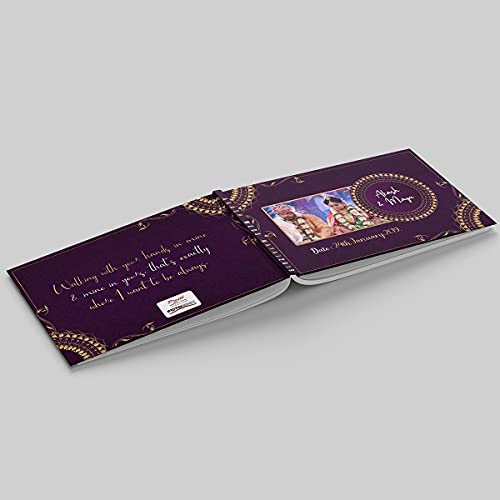 Image of PRESTO Personalized Photo Album | Custom Wedding & Memory Book | Romantic Gift for Couples | Hardcover with Print | 12 x9 inch, 40 Pages