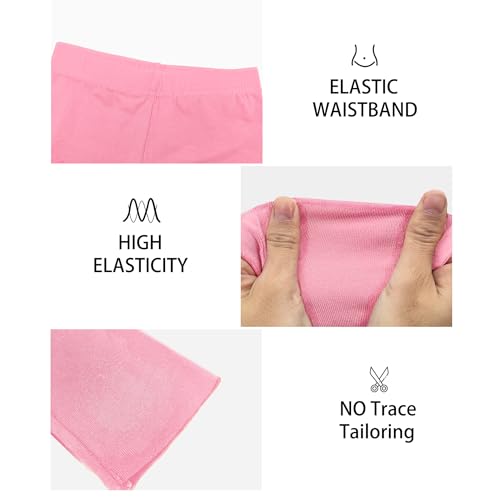 4 Pack Girls Full Length Leggings Soft Comfortable Footless Leggings Stretchy Tights Pants3