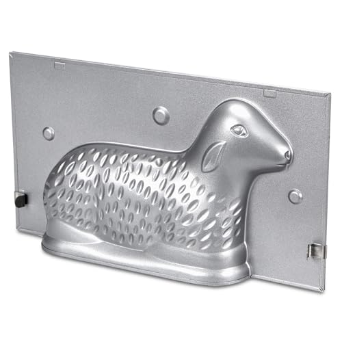 Städter Osterlamm Backform 3D Lammkuchenform Zweiteilig aus Stahlblech Antihaftbeschichtung Stabile Metallklammern ca. 21 x 13 5 x 7 cm - Nicht Spülmaschinengeeignet