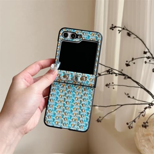 Coque Galaxy Z Flip 3 5G motif tissé et perles pour vos soirées