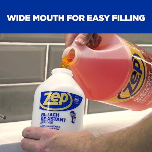Zep New Bleach Resistant Professional Sprayer 2.0 Bottle 32 Ounces - 30 Foot Spray, Adjustable Nozzle