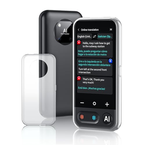 Language Translator Device, 2026 Upgraded AI Translator Support ChatGPT,150+ Languages Instant Two Way Translator Support Offline/Recording/Photo/Voice Translation for Travel Business