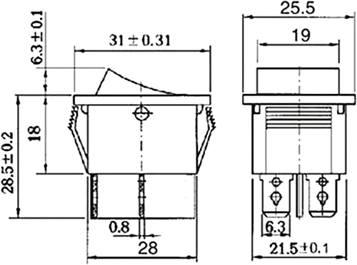 Interrupteur de bascule 4 pins pour remplacer vos boutons de machine défectueux - 3
