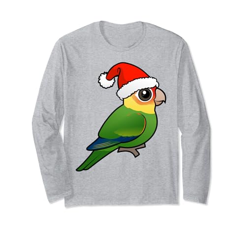 Cute Carolina Parakeet Santa Claus Holiday Christmas Bird Long Sleeve T-Shirt
