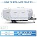 uxcell Waterproof Pop-up Camper Trailer Cover Fits 10'-12' RV Cover Anti-UV with 3+2 Straps and Air Vents Protection for Motorhome Silver Tone