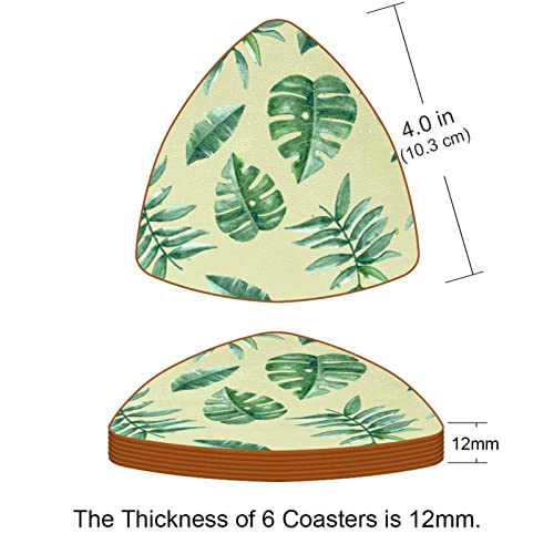 Dessous de verre triangulaires motif tropical set de table chic et durable - 4