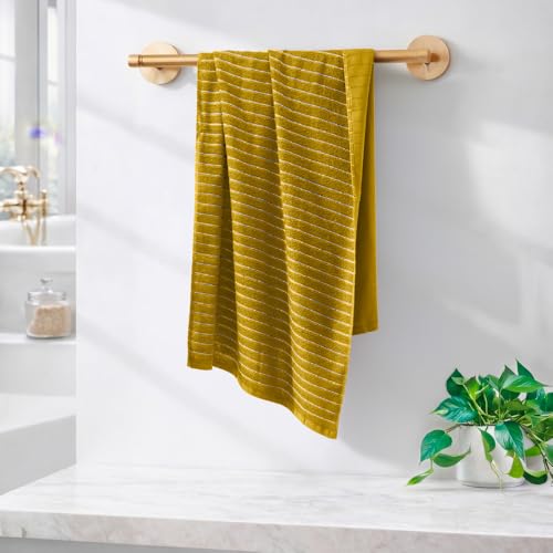 Image of Welspun 100% Cotton Towels for Bath | Towels for Bath Large Size | Bath Towel - Soft & Absorbent | 450 GSM | 1 Piece Bath Towel for Men /Women | 70 cms x 150 cms - Yellow