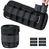 AceSpear Adjustable Ankle Weights for Women Men 2 x 5lbs 7lbs Leg Weight Gym for Foot Exercise Training Workout Walking (7 lbs x 2)