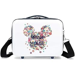 Conjunto Maletas Viaje Disney Minnie Sunny Day, Neceser Abs Niñas, Azul (Blue), Neceser