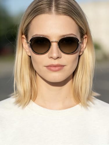 Image of Fashion Sunglasses for Women Metal Frame Round Shades Circular Sunnies(2A409)