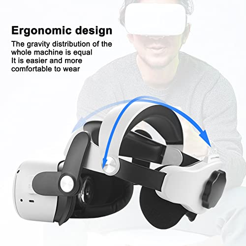 Alça de Cabeça Ajustável para Oculus Quest2, Acessórios VR Destacáveis ​​de Equilíbrio de Gravidade