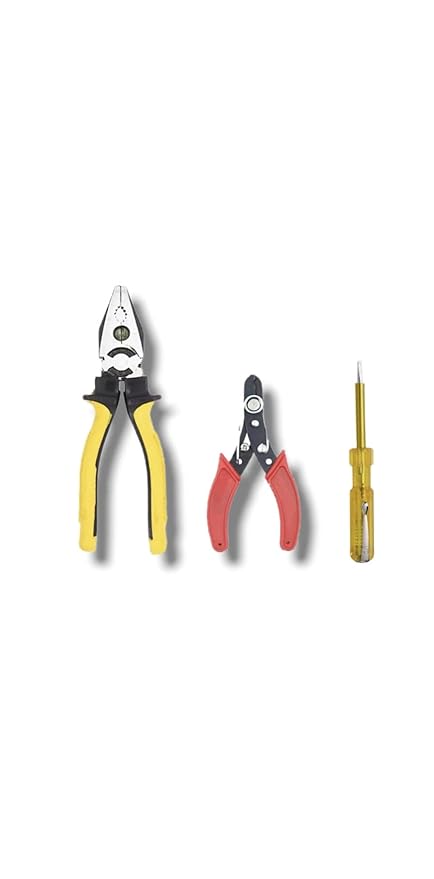Sky Blue Multipurpose Prosfessional Home & Office, Shop Wire cutting Used Hand Tools Plier Kit ( 3 Piece ) SBE-122
