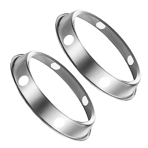 ABOOFAN 2Pcs Heavy Duty Stainless Steel Pot Rack Heat Wok Stand for Various Pots Pans Stable Base Easy to Clean Round Design