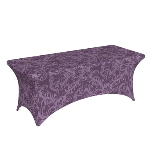 Nappe de table rectangulaire extensible violette pour grands volumes - 4