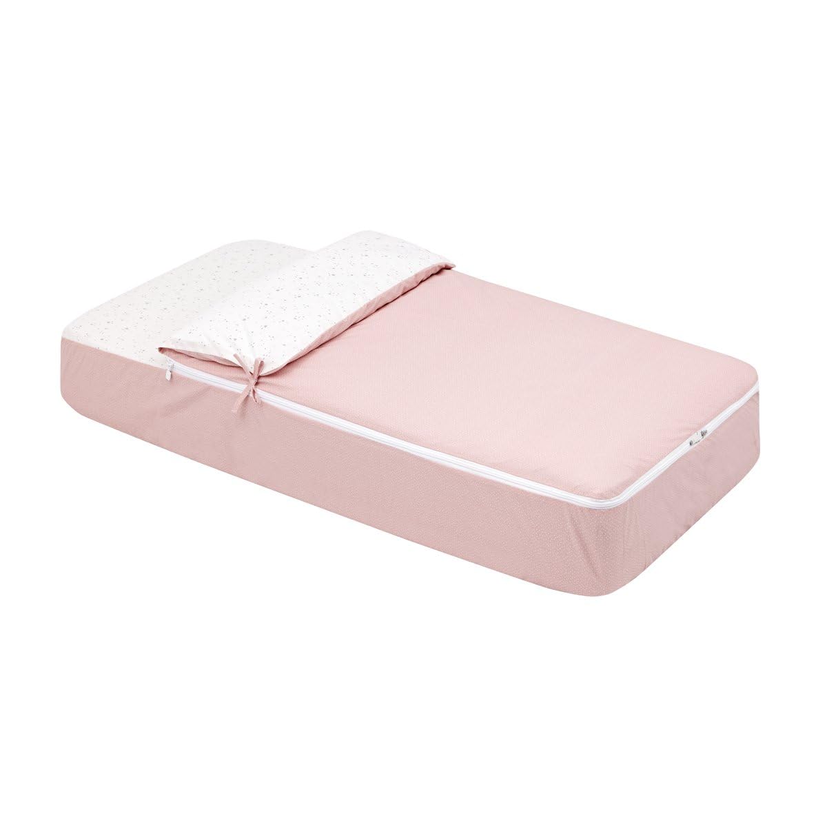 Cambrass - Saco Cuna nórdico con Cremallera - Ropa de Cuna Ajustable con Gomas - Saco de Dormir bebé desenfundable Sirve Tanto para Verano como para Invierno - Merlo crudo 60x120x3 cm — view 10