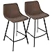 WOYBR Pu Leather, Wood Outlaw Counter Stool Set of 2