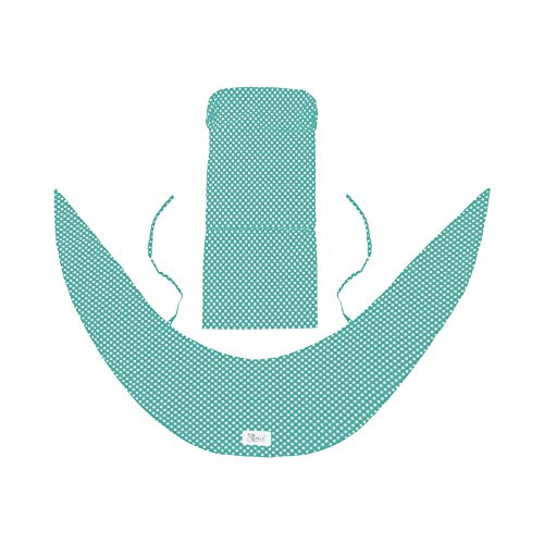 Koala Babycare Schwangerschafts- und Stillkissen 190 cm, Stillkissenbezug mit verstecktem Reißverschluss 100% Baumwolle (KHugs PLUS, Hellblau - Weiße Punkte)