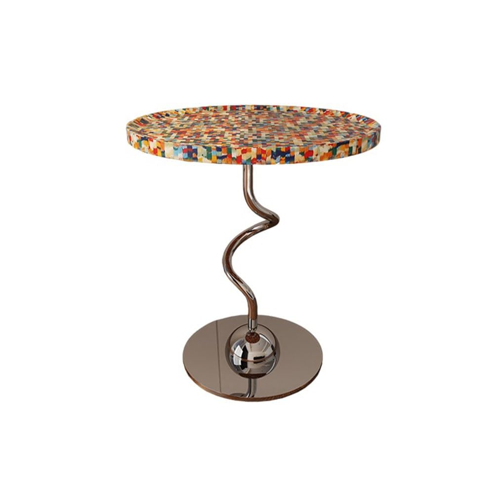 Table ronde d'angle de salon pour un espace loisirs et café sur le balcon