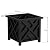 Trenton Gifts Chippendale Planters. Set of 2 .Black. Great for Outdoor Decor, Patio and Lawn Plant Holder