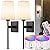 Battery Operated Wall Sconce Set Of Two, Wireless Wall Sconce Lighting with Remote Control, Indoor Dimmable Battery Operated Wall Lamp Light Fixture with 3 Color Temp Bulb For Bedroom Living Room ( Co