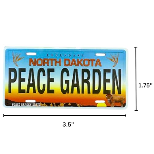 Imán Decorativo Placa North Dakota 3.5 x 1.75 pulgadas miniatura 4