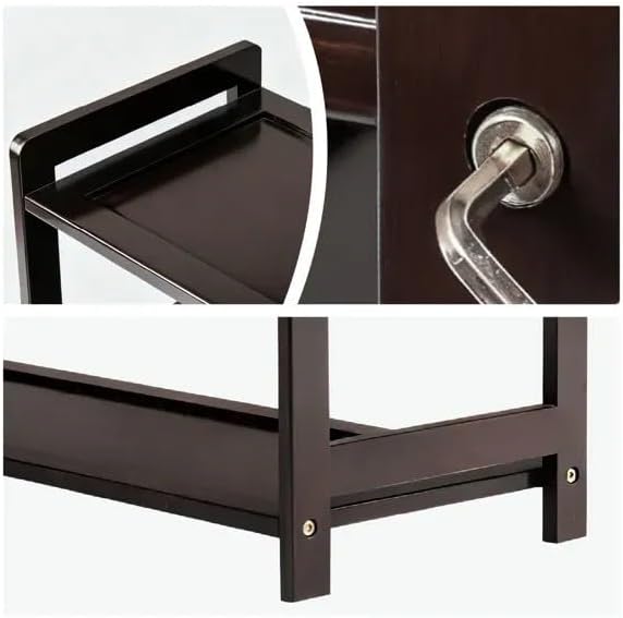 6-Tier Shoe Rack, Black Metal Frame with Removable Shelves and Handles, Space Saving Storage Organizer