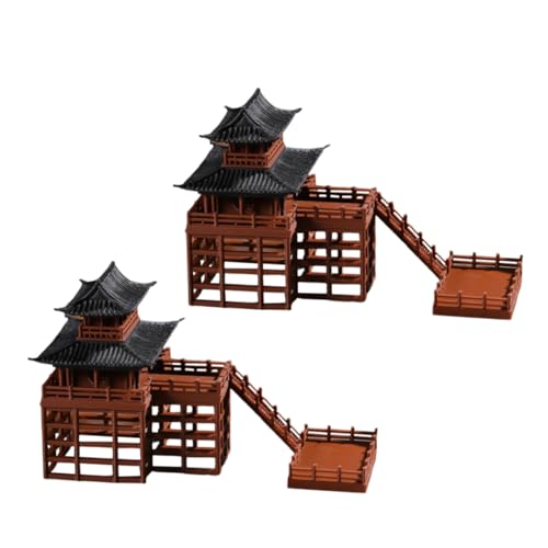 HAWILLOSCH 2piezas Adorno De Bonsái De Pagoda Decoración para Jardín Zen Micropaisaje Accesorio De
