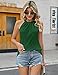 Ivicoer Summer Sleeveless High Neck Tank Tops for Women Basic Tee Dressy Casual Blouses Fashion 2025 Trendy Fashion XL Green
