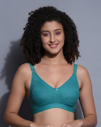 Image of SPUNN Women's Cotton Mix Non-Padded Wire Free C-Cup Full-Coverage T-Shirt Bra Combo.