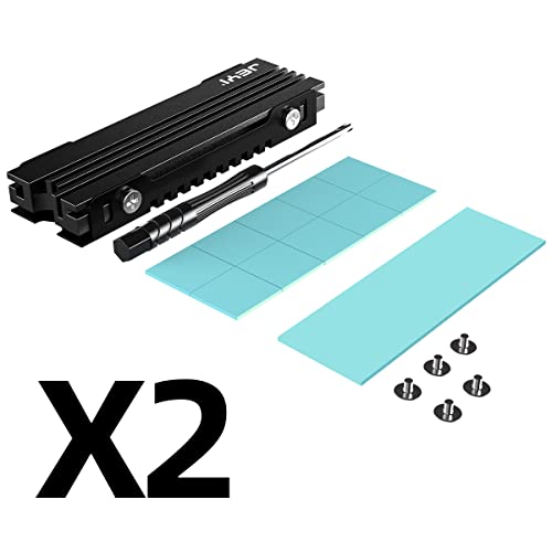 Jeyi M.2 Heatsink For Ps5 / Matx/Miniatx, Ultra Slim 7Mm Height Low Profile Aluminum Convective Nvme Heatsink, Passive Heat Sinks With Fins, Finscold 007-2-Pack #TOP6